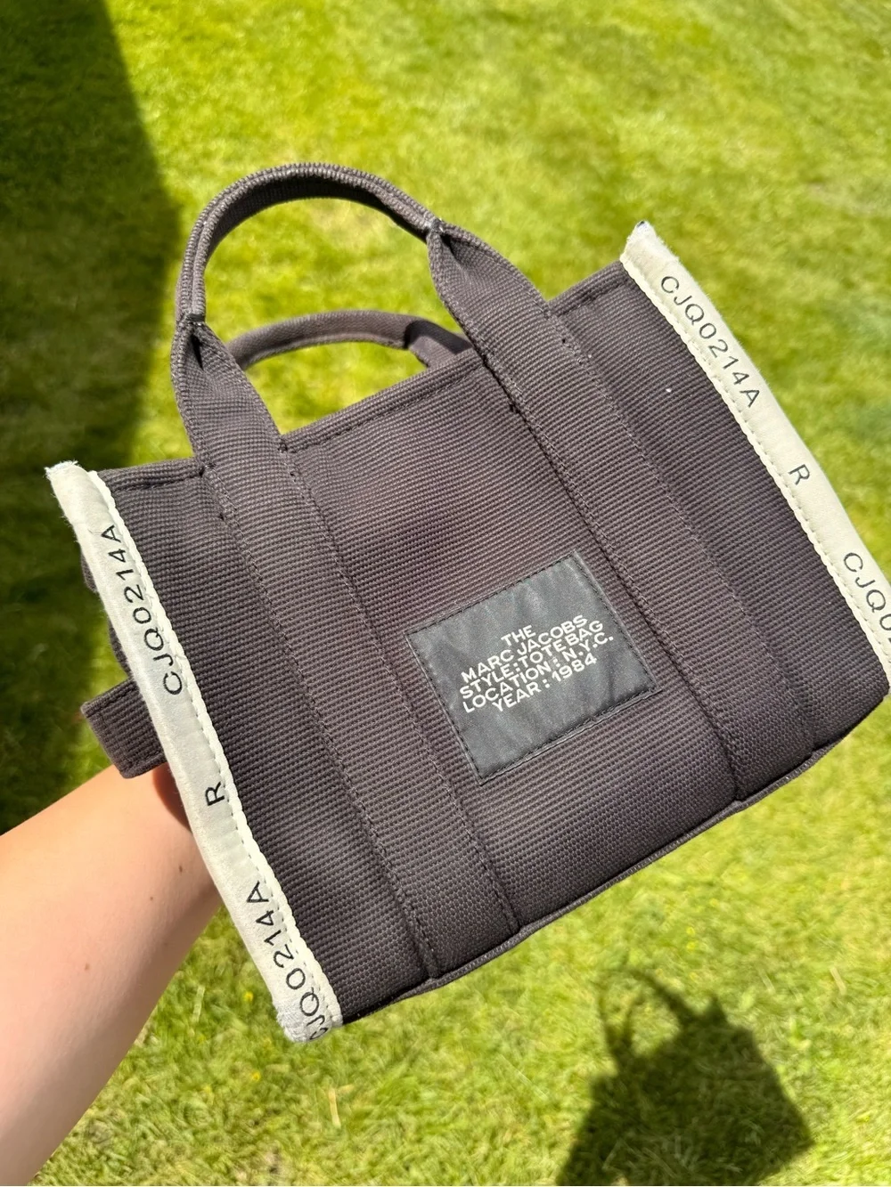 Marc Jacob’s Small black Jacard tote